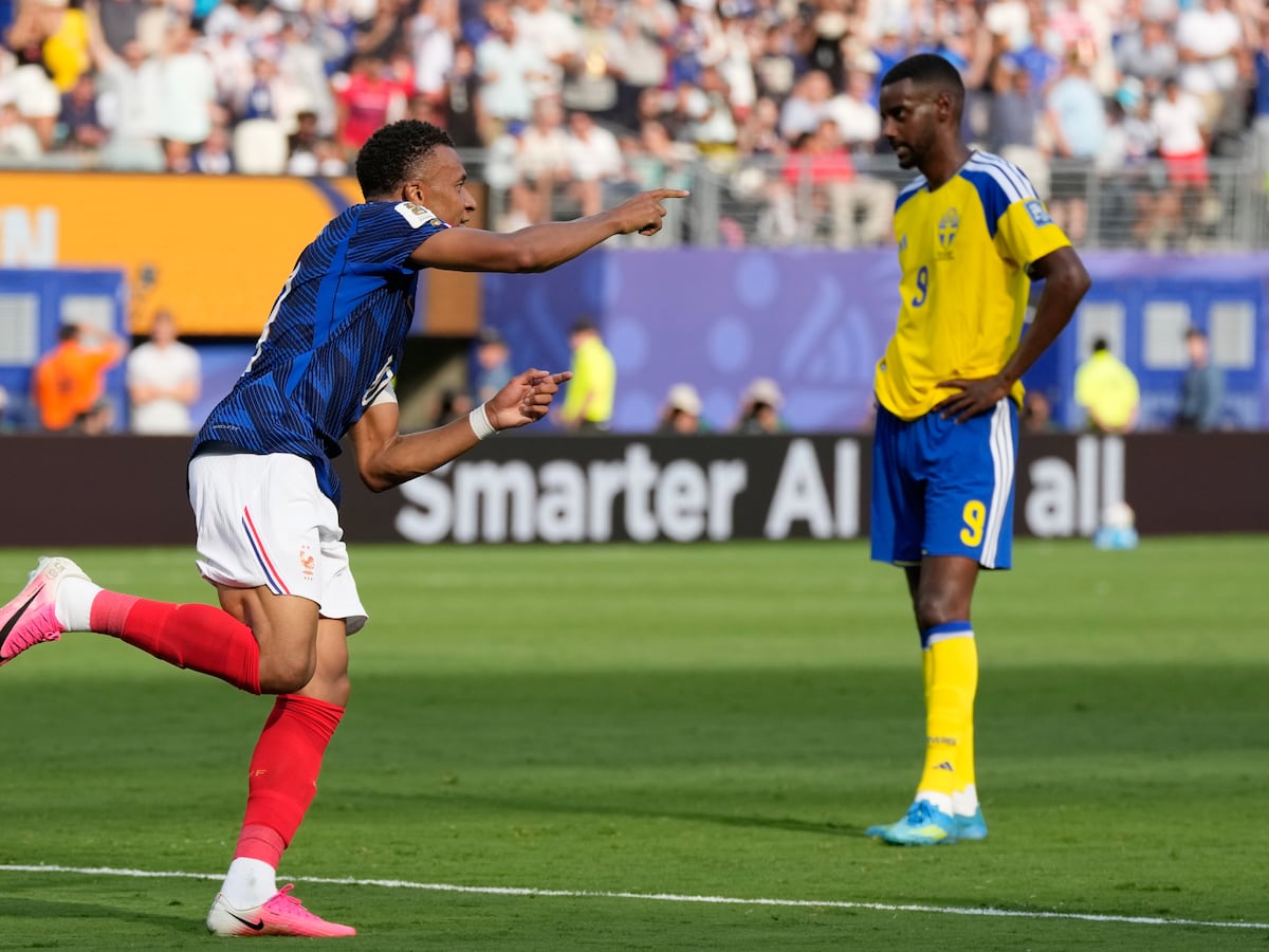 France forward Kylian Mbappé scores his 17th World Cup goal, a record 9th in the knockout round