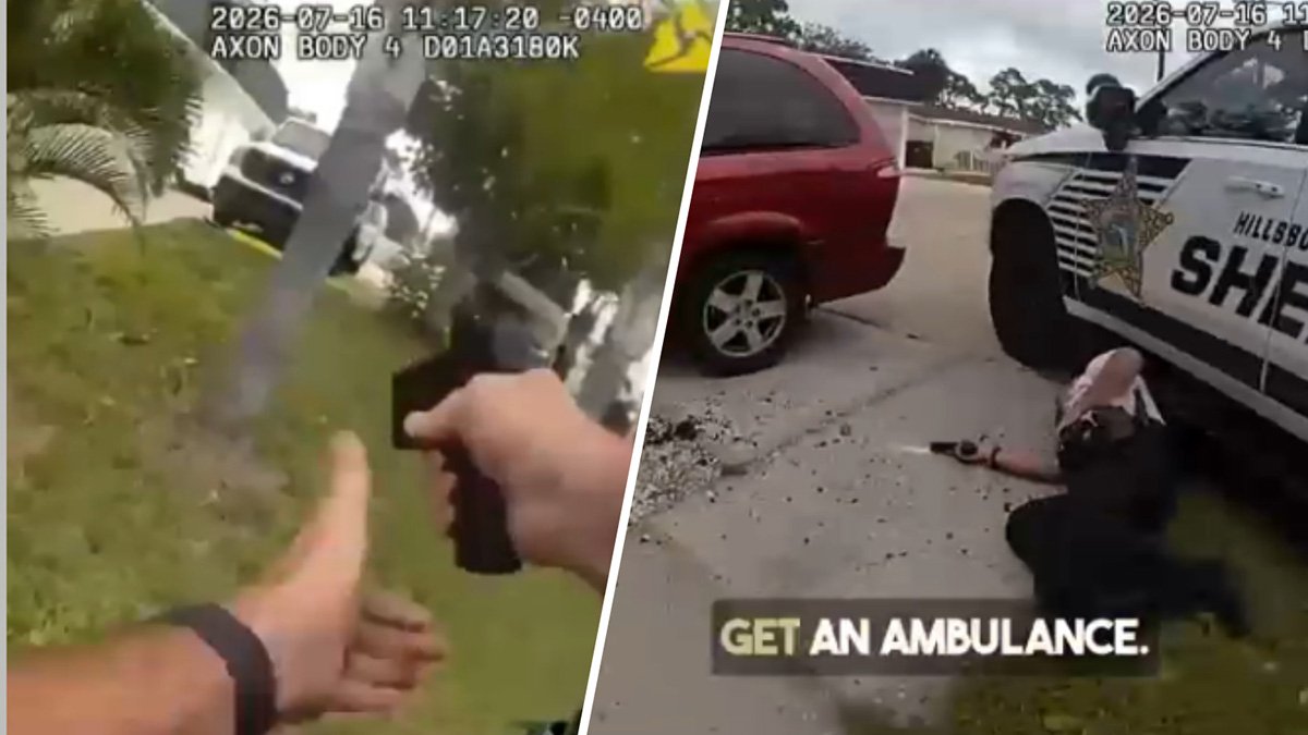 Intense bodycam video shows Florida shootout that left 2 deputies hurt, suspect dead 