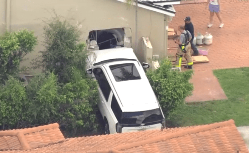Car crashes into home, may have hit gas line in NW Miami-Dade, officials say