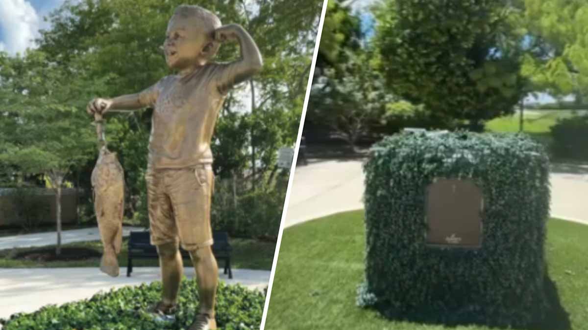 Statue honoring boy who died from rare cancer stolen in Miami Lakes